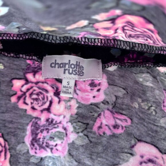 Charlotte Russe Rose Pattern Skirt Small - Picture 2 of 2